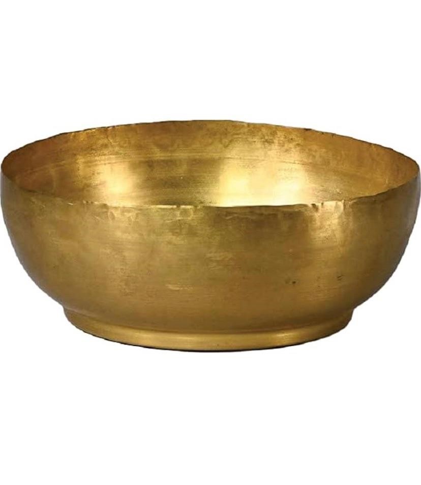 Serene spaces antique brass bowl