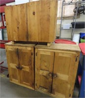 3- 2 Door Wooden Shop Cabinets
