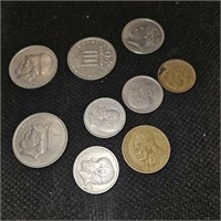 9 pieces medditerrean coins