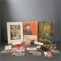 Group of paper items, etc. including railroad,