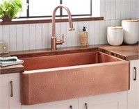 $1200 36" Fiona Hammered Copper Farmhouse Sink