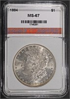 1884 MORGAN DOLLAR AGP SUPERB GEM BU