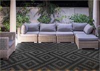 $60 6’x9’ outdoor rug plastic straw