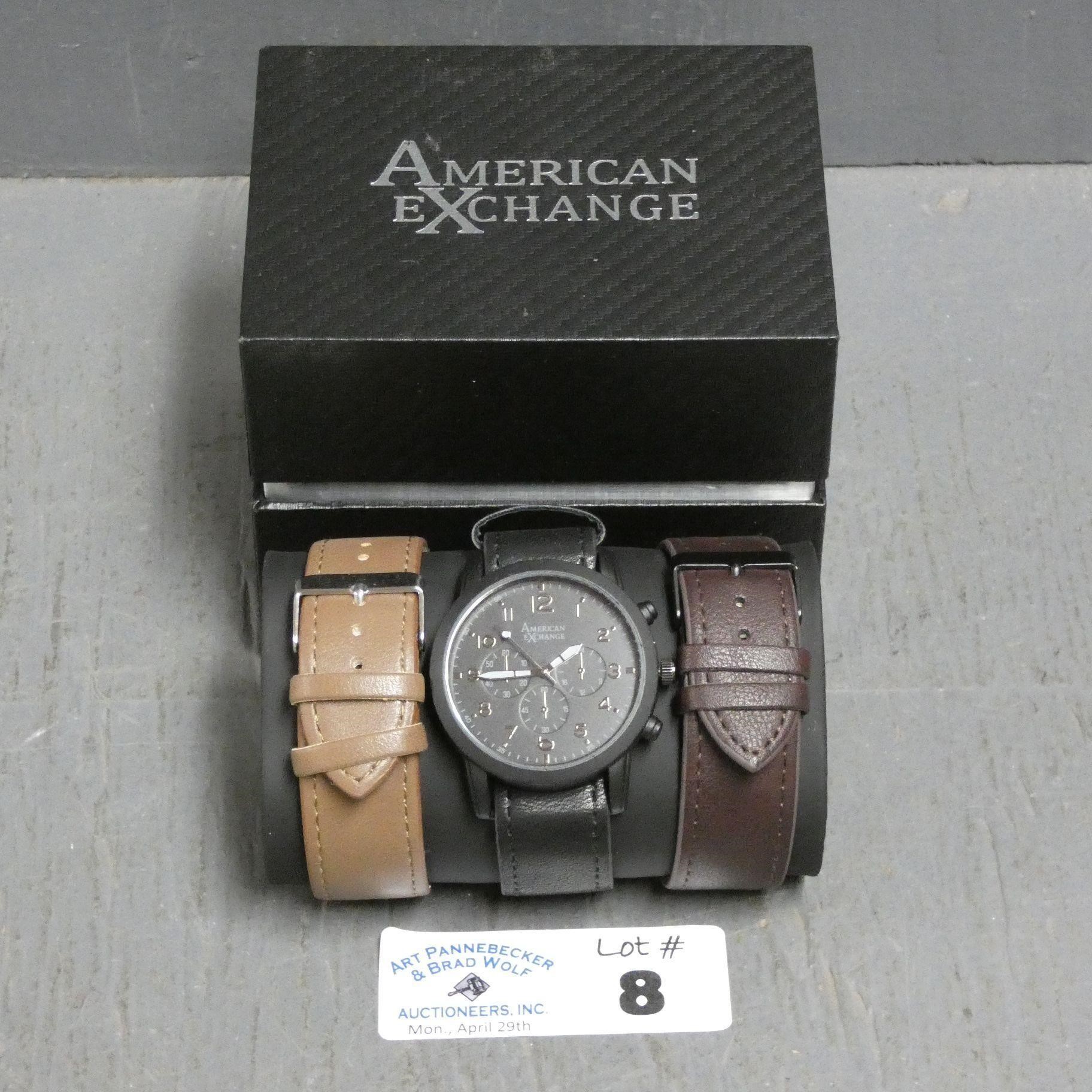American Exchange Wrist Watch w/ Extra Bands