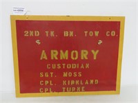 Marine Corps Armory Sign