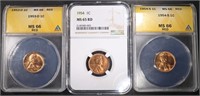 (3) GRADED LINCOLN CENTS