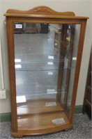 Oak Bow Front Curio