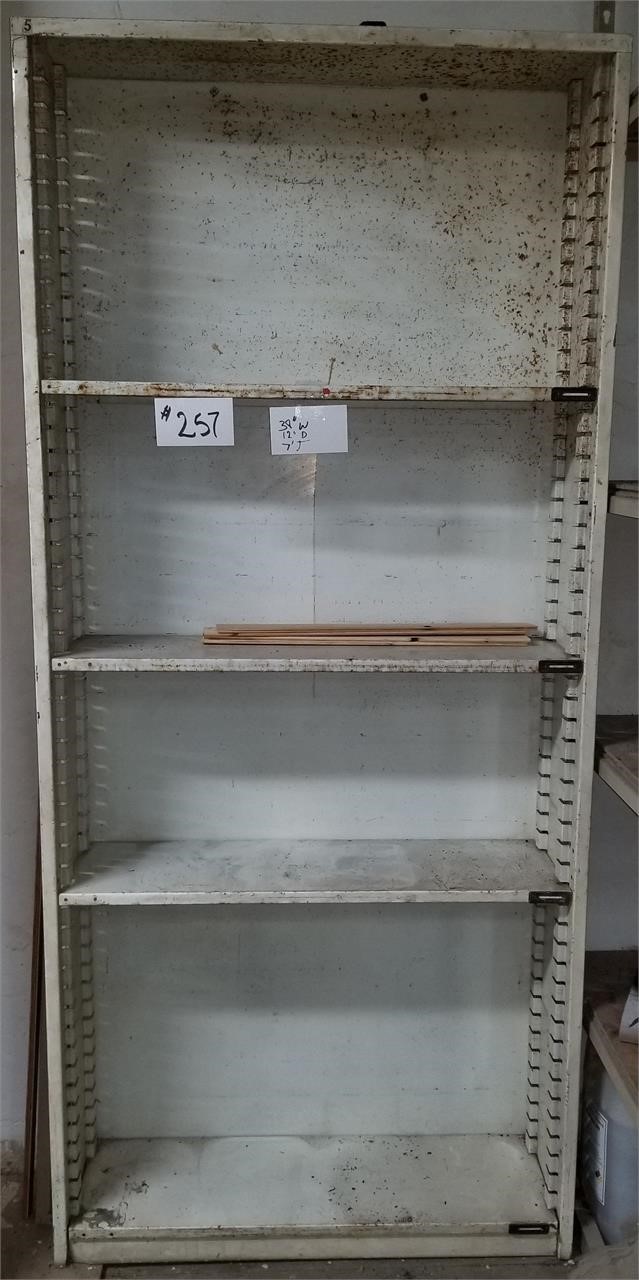 Metal Shelf 38” w X 12” d X 7’ t