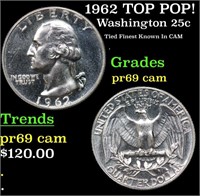Proof 1962 Washington Quarter TOP POP! 25c Graded