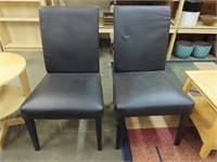 Pair of Ikea Henriksdal Leather Chairs