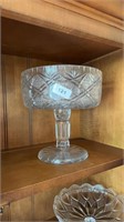 Heavy cut crystal compote