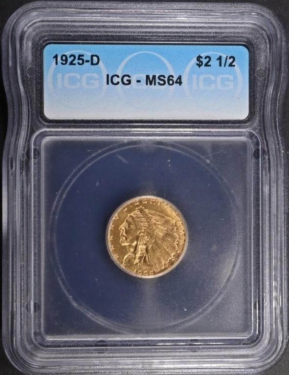 1925-D $2.5 GOLD INDIAN ICG MS-64