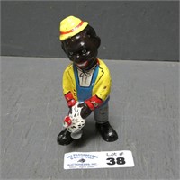 Cast Iron Black Americana Chicken Figurine