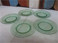 5 Vaseline Wheat Pattern Plates