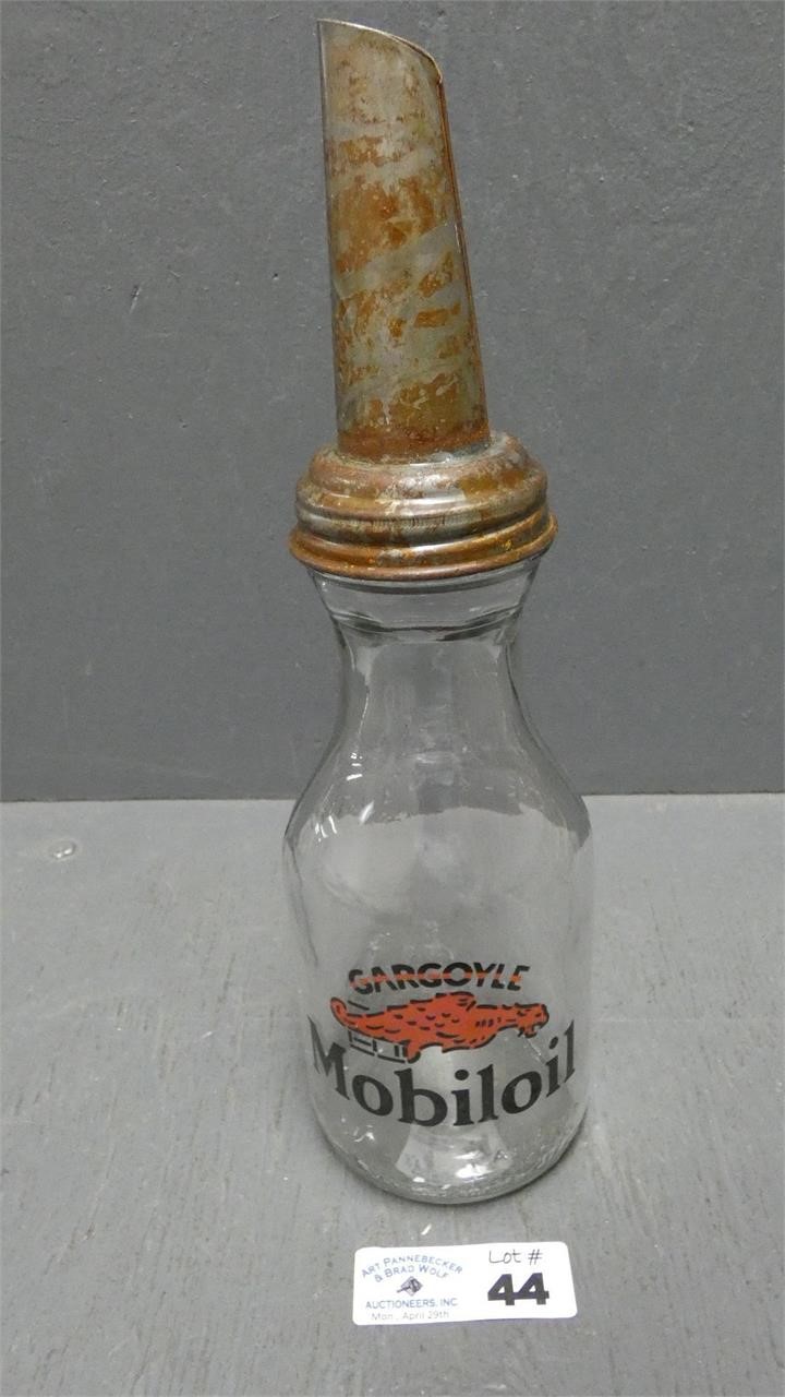 Gargoyle Mobiloil Motor Oil Bottle