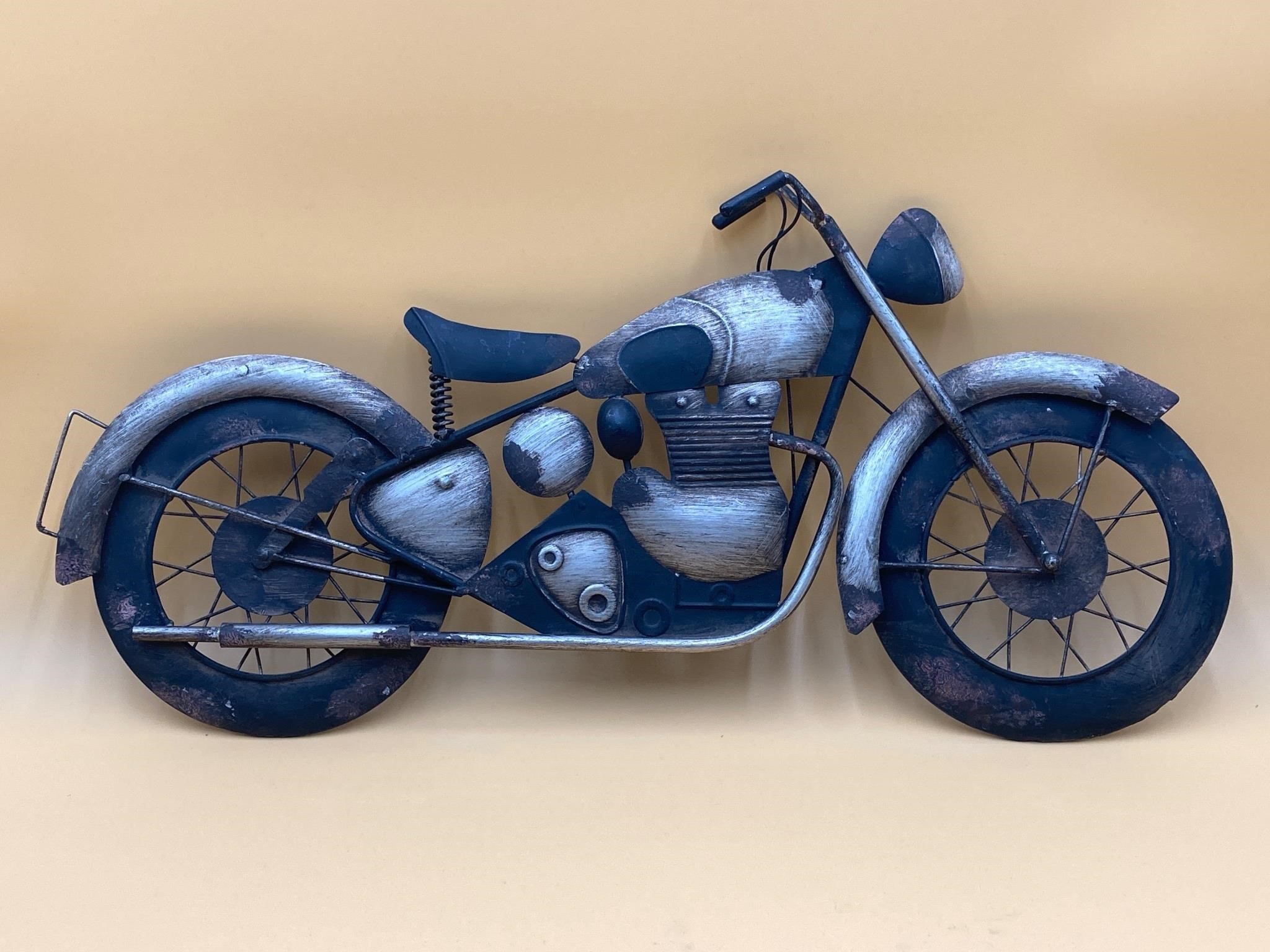 24” Metal Motorcycle Decor Piece