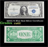 1935A $1 Blue Seal Silver Certificate Grades Selec