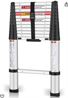 Telescoping Ladder,12.5 FT One Button Retraction