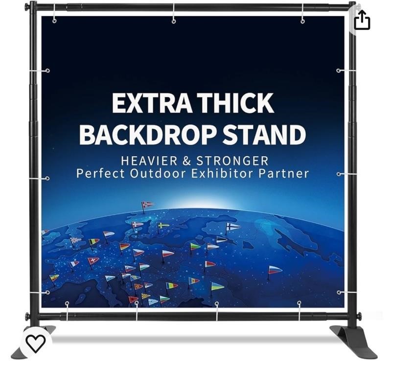 Banner Stand Backdrop - Banner Holder with