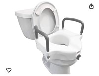 Carex 4.5 Inch Raised Toilet Seat with Arms - F