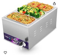 3-Pan Commercial Food Warmer with Non-Leakage