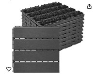 ToLanbbt Plastic Interlocking Deck Tiles 9 Pack