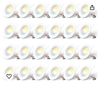 Amico 24 Pack 5/6 inch 5CCT LED Recessed Lighting,