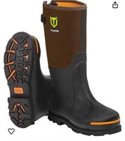 TIDEWE Rubber Work Boot for Men with Steel Toe &