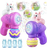 New 2 Pack Easter Bubble Gun Machine for Kids,