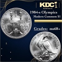 1984-s Olympics Modern Commem Dollar $1 Grades Gem