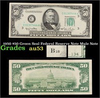 1950 $50 Green Seal Federal Reserve Note Mule Note