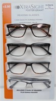 4 Pack Foster Grant XTRA Reading Glasses +2.50