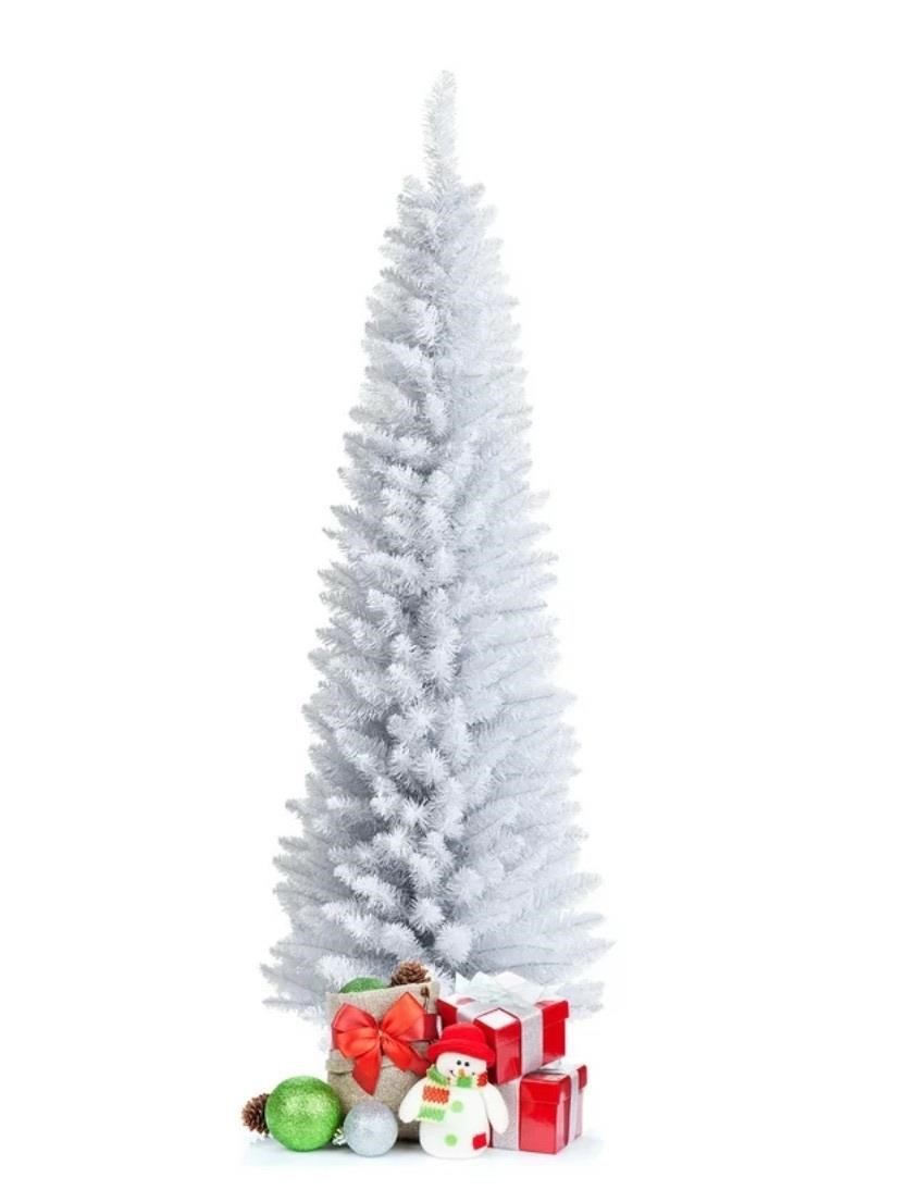6ft Unlit Artificial Slim Pencil Christmas Tree