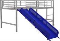 DHP Junior Loft Bed  Silver/Blue Slide