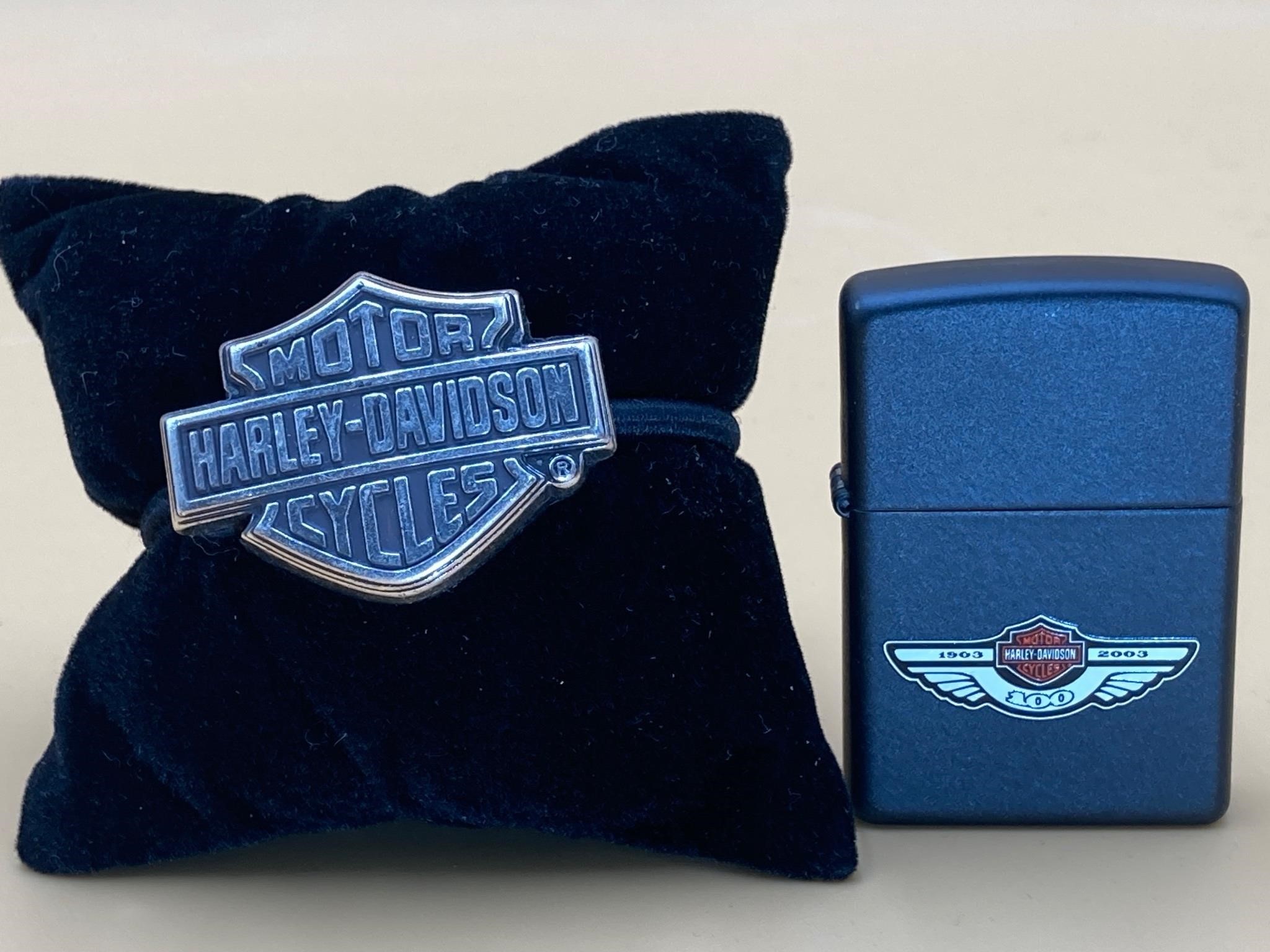Harley-Davidson 100th Ann Zippo & Emblem Bracelet