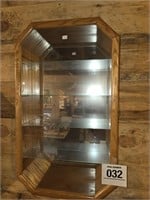 Curio display cabinet / glass shelves 27" x 16"