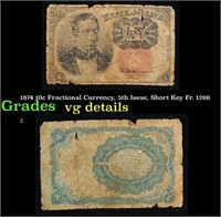 1874 10c Fractional Currency, 5th Issue, Short Key