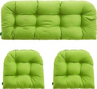 Wicker Chair Cushions  3pc Set - Lime Green