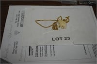 Elephant Pendant & Gold Chain