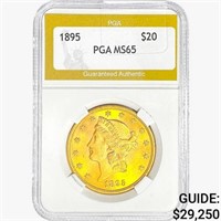 1895 $20 Gold Double Eagle PGA MS65
