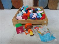 Box Lot of Building Blocks & More