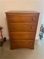 Wooden vintage tall chest