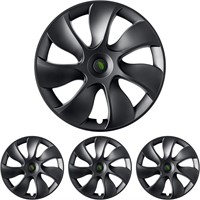 4 PCS 19" Tesla Y Wheel Covers  Matte Black