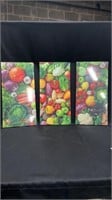 3-Pc Wall Decoration with Fruits and Vegetables