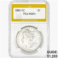 1882-CC Morgan Silver Dollar PGA MS65+