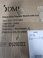 Heavy Duty transfer bench w/ cut out seat