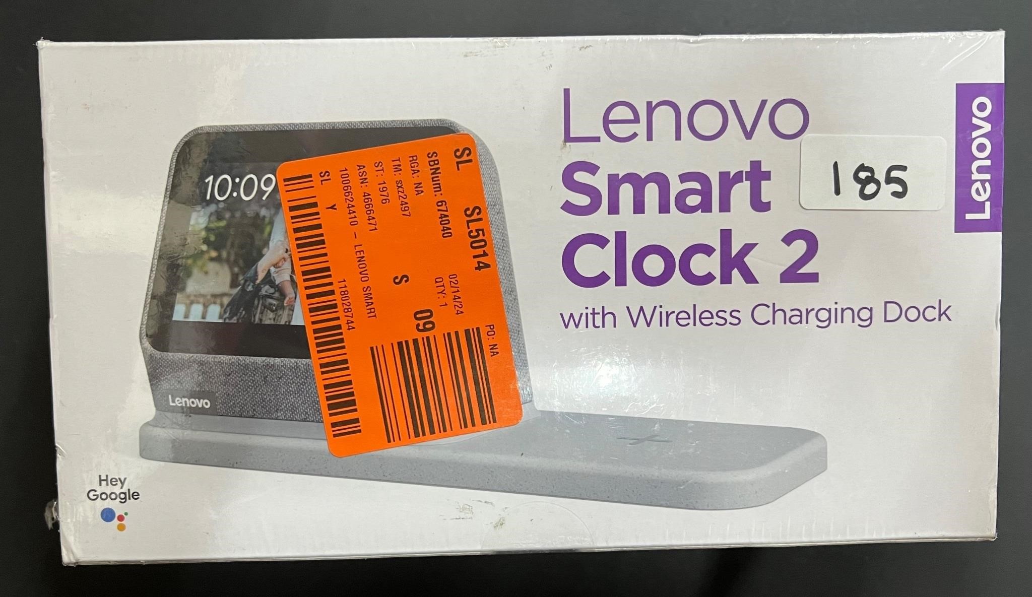 Lenovo Smart Clock 2 w/Wireless Charging Dock