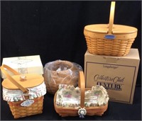 4 LONGABERGER BASKETS NEW