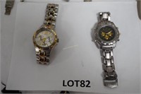 2-Men's quartz watches-Titanium & Guess