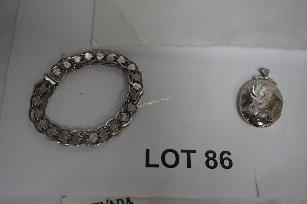 sterling silver charm bracelet (no charms) &